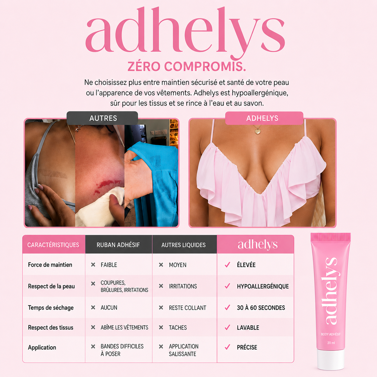 Adhelys · Colle Corporelle Invisible